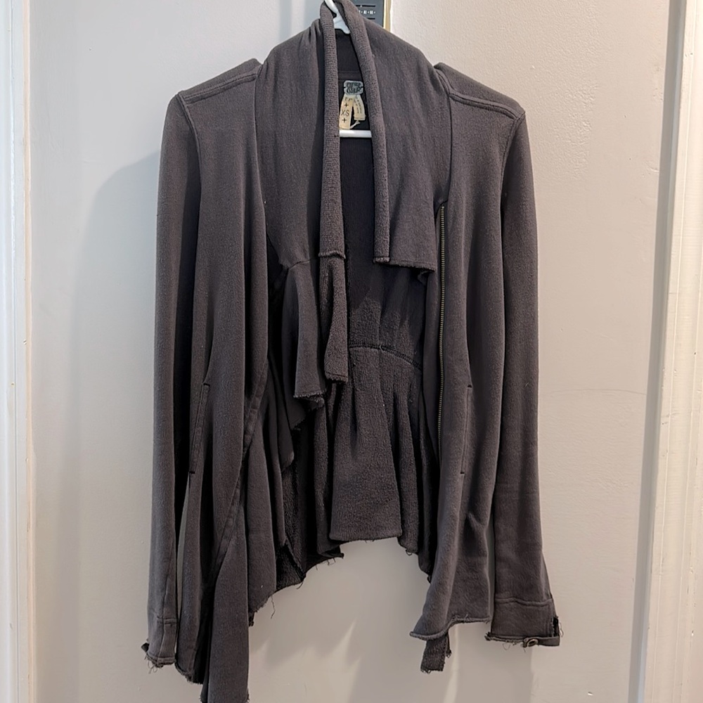 Free People Zip-up Drapey Cardigan size XS